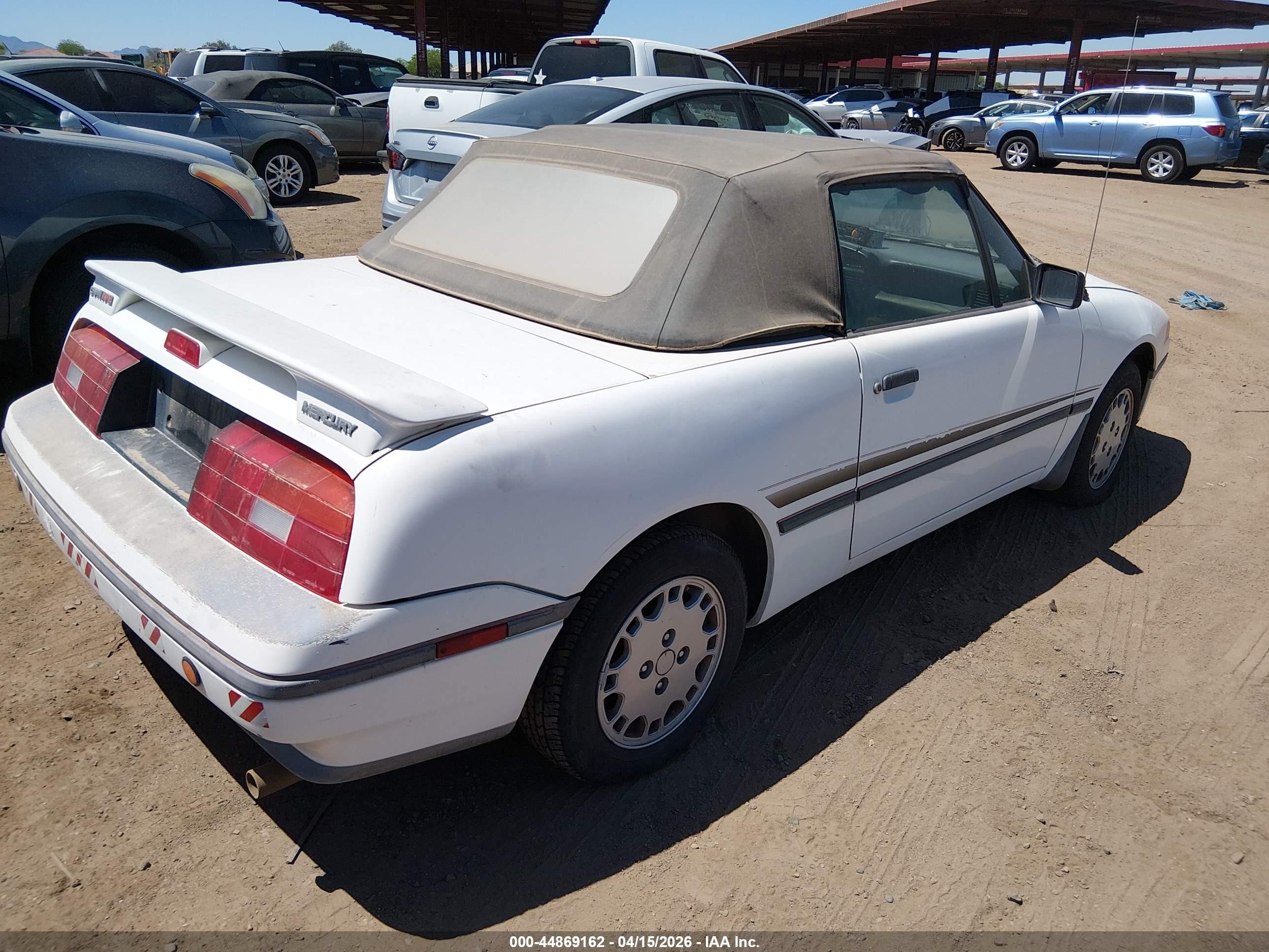 1991 Mercury Capri Xr2 White vin: 6MPCT0364M8634318