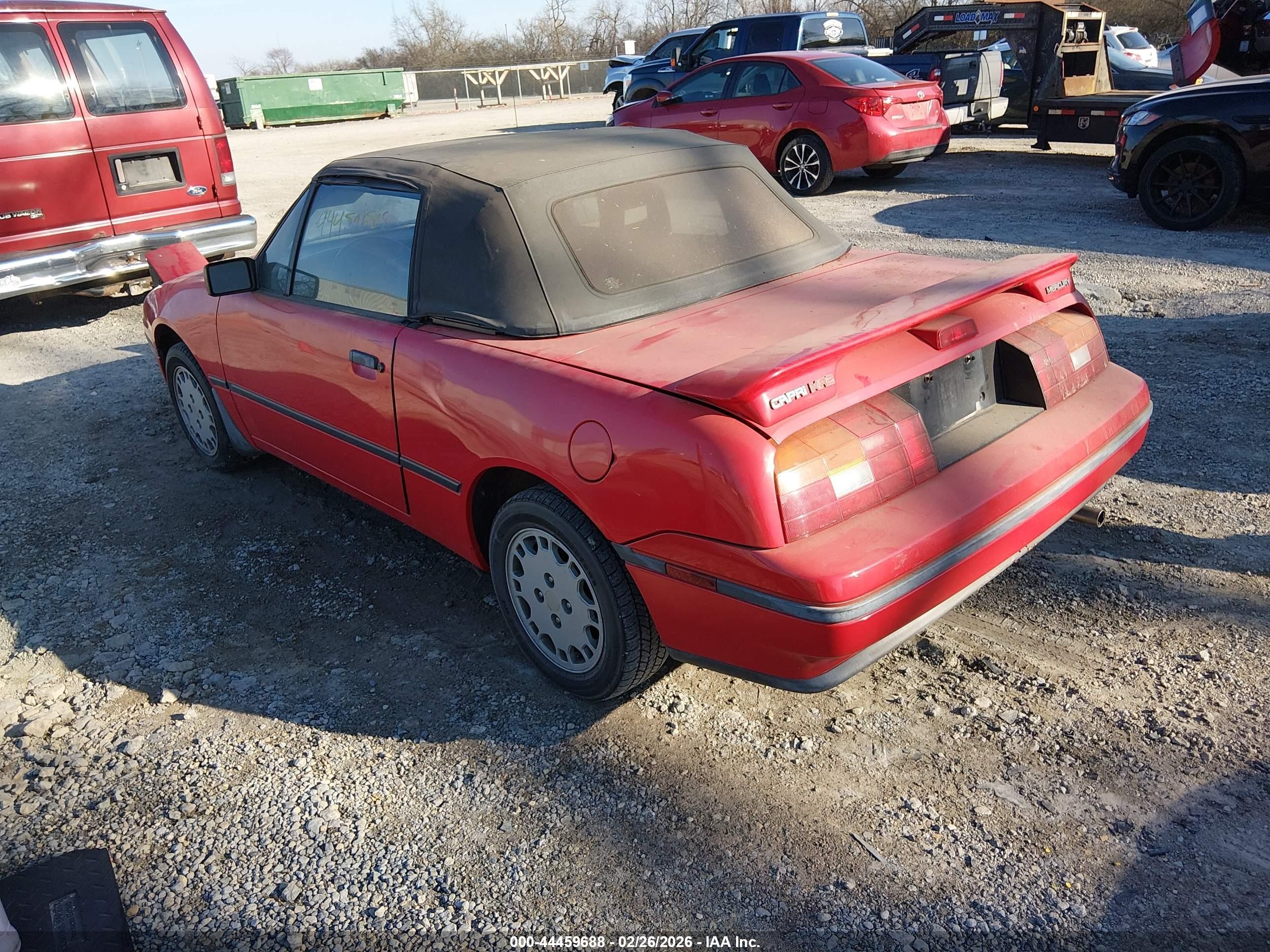 1991 Mercury Capri Xr2 Красный vin: 6MPCT0366M8619142