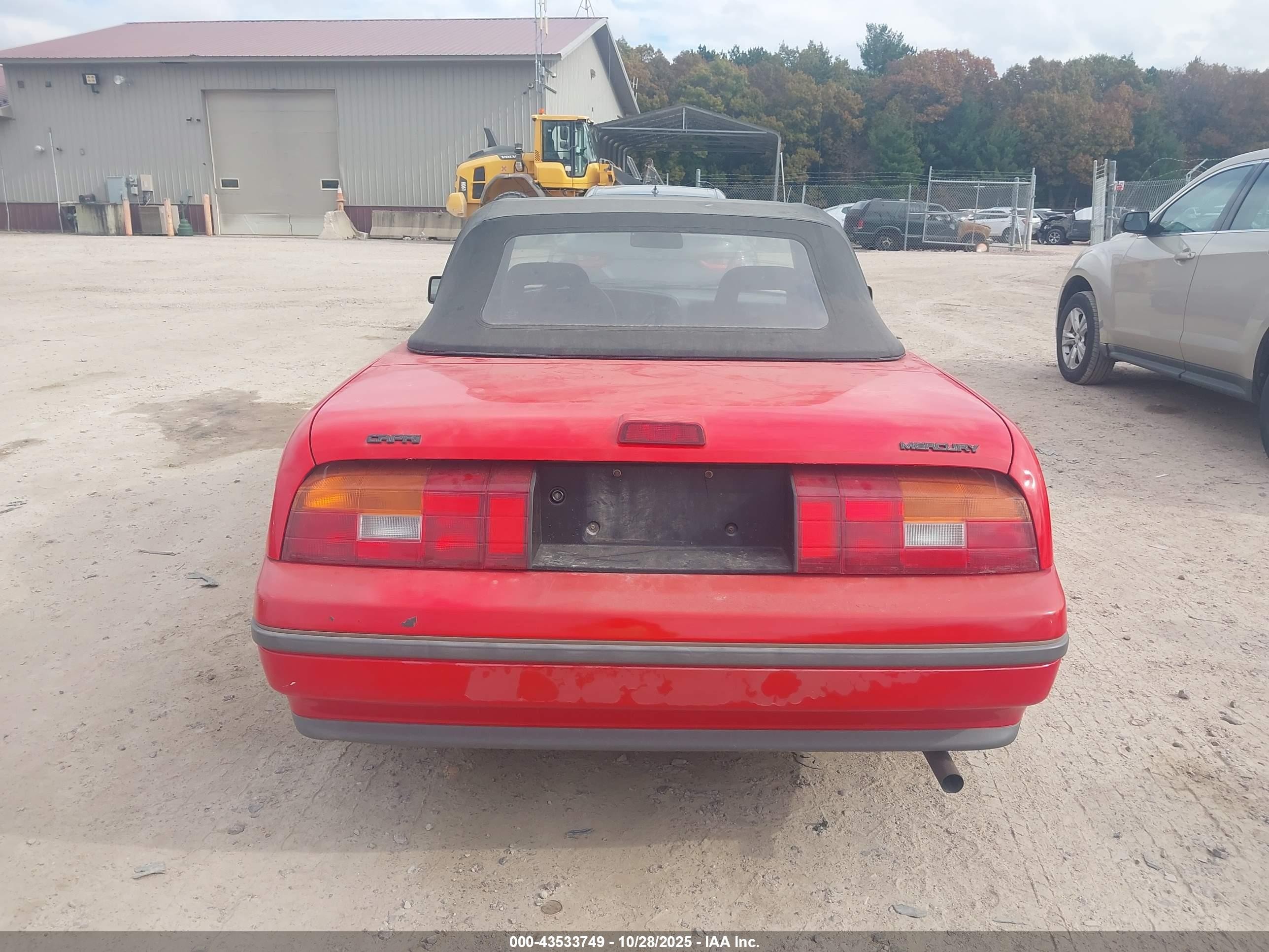 1991 Mercury Capri   Red vin: 6MPCTO1Z6M8624547