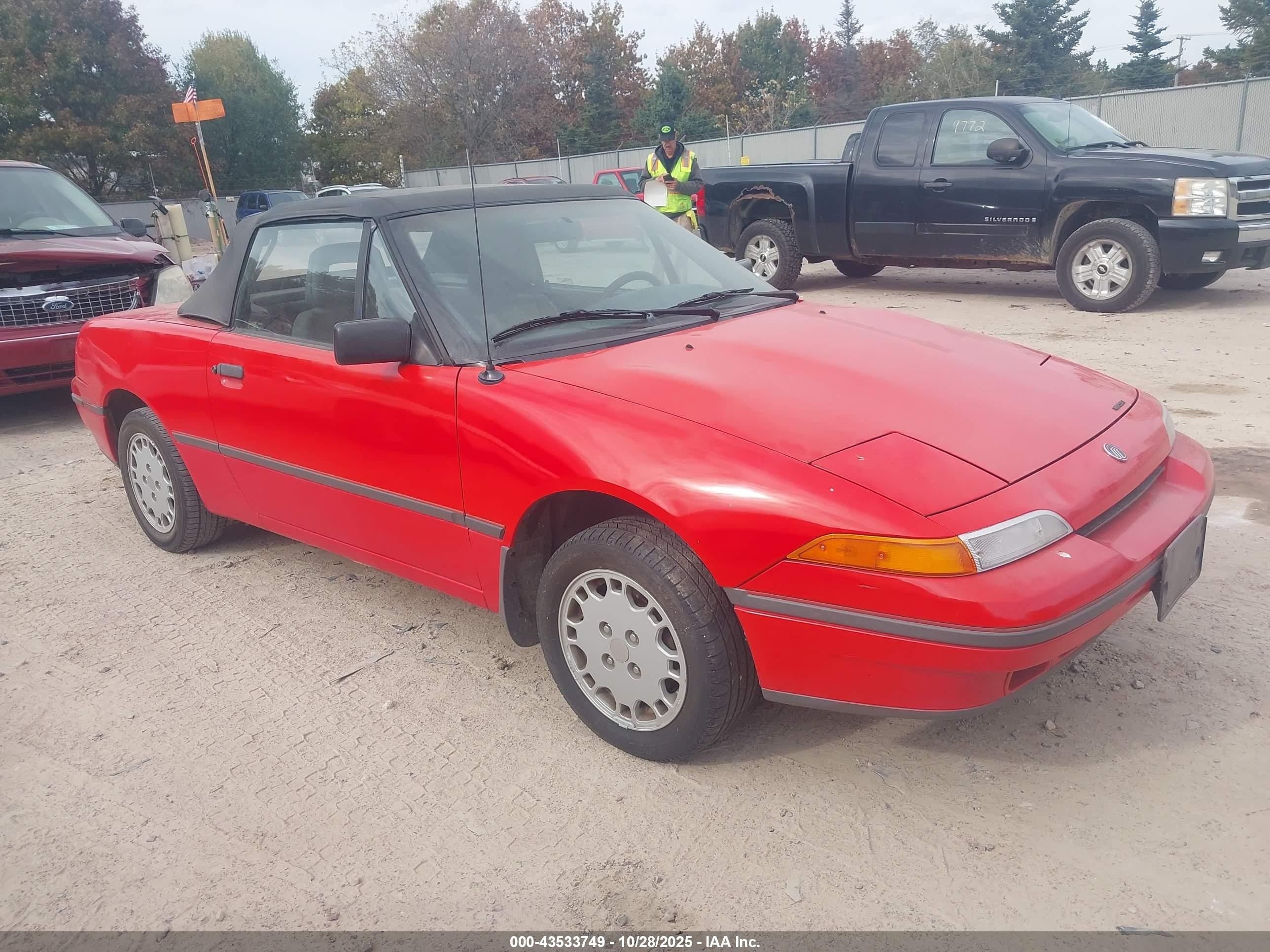 1991 Mercury Capri   Red vin: 6MPCTO1Z6M8624547