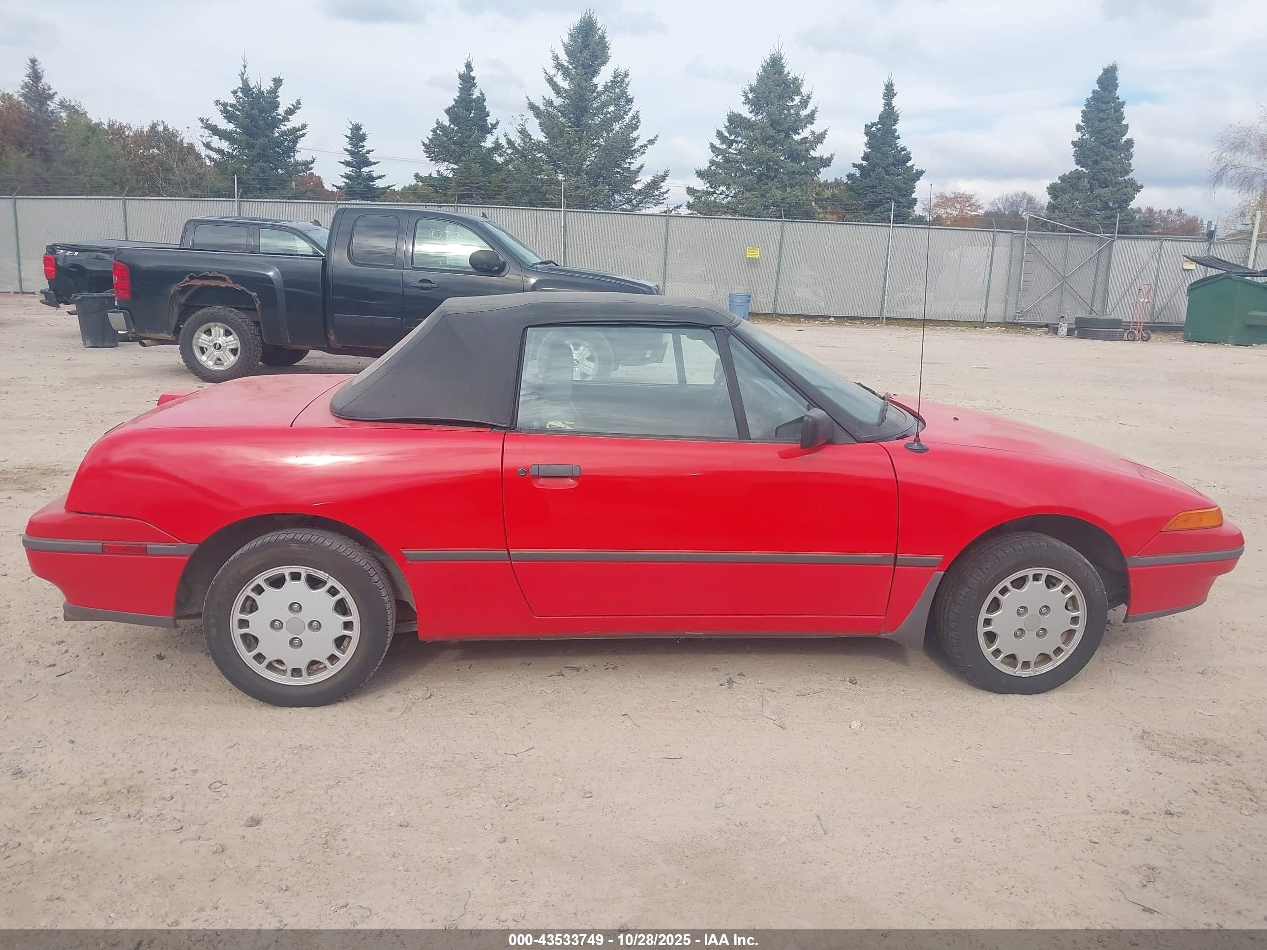 1991 Mercury Capri   Red vin: 6MPCTO1Z6M8624547