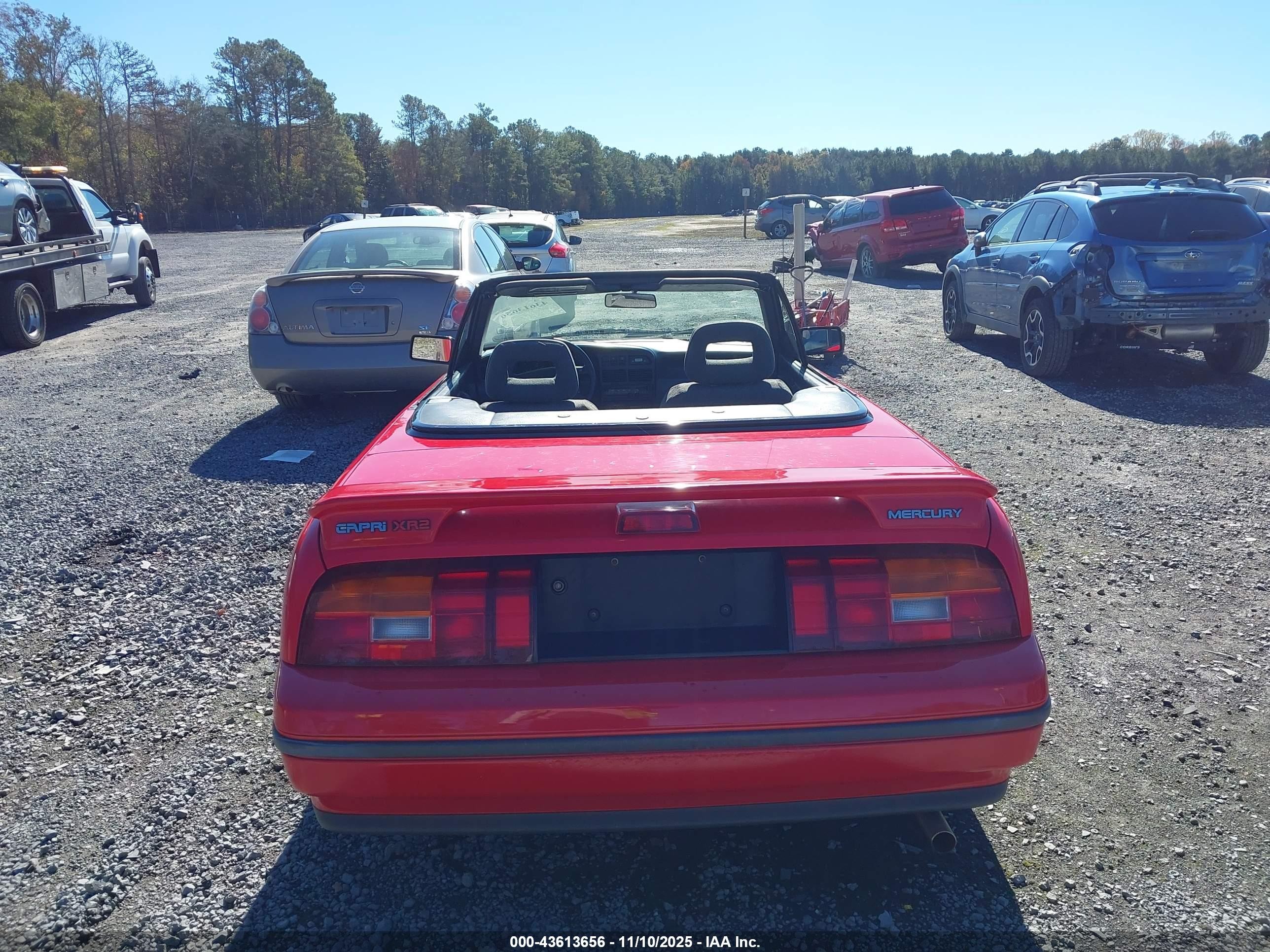 1991 Mercury Capri Xr2   Red vin: 6MPTC0369M8605834
