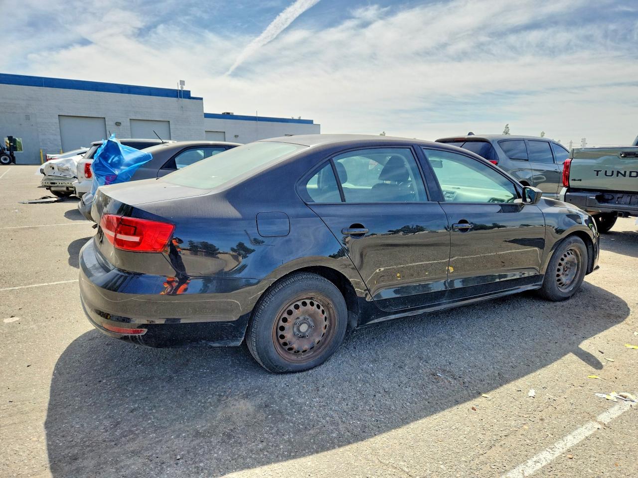 2015 Volkswagen Jetta Base Black vin: 3VW2K7AJ1FM321387