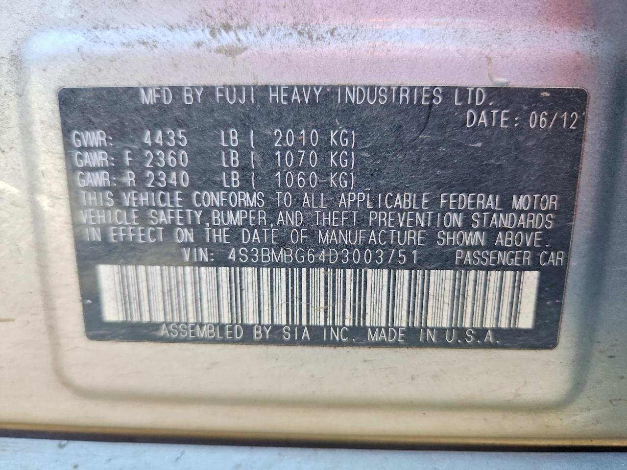 2013 Subaru Legacy 2.5i Premium Silver vin: 4S3BMBG64D3003751