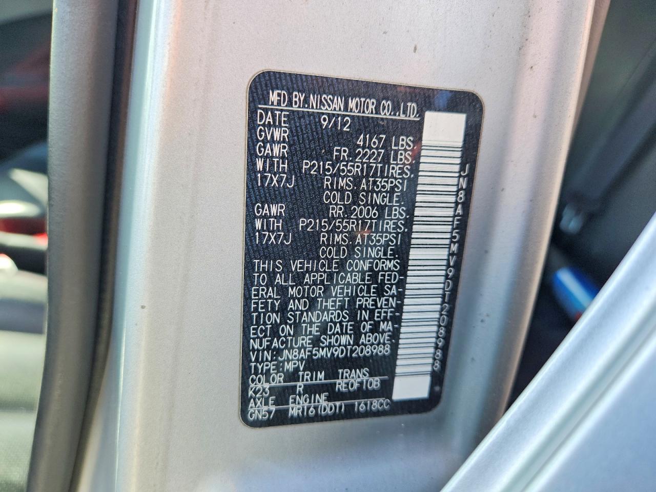 2013 Nissan Juke S Silver vin: JN8AF5MV9DT208988