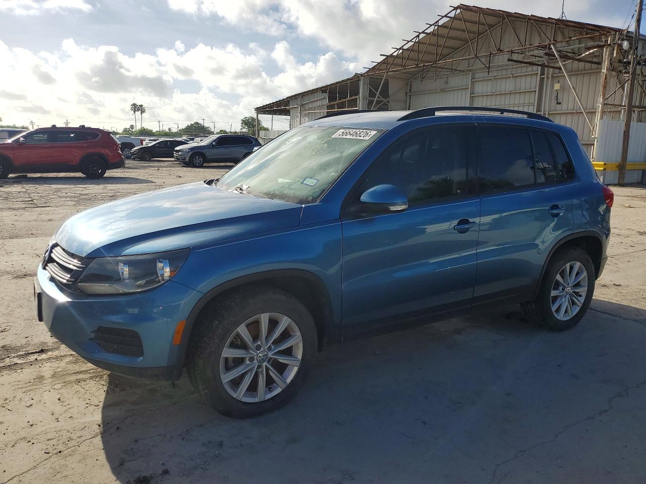 2017 Volkswagen Tiguan S Blue vin: WVGAV7AX8HK045466