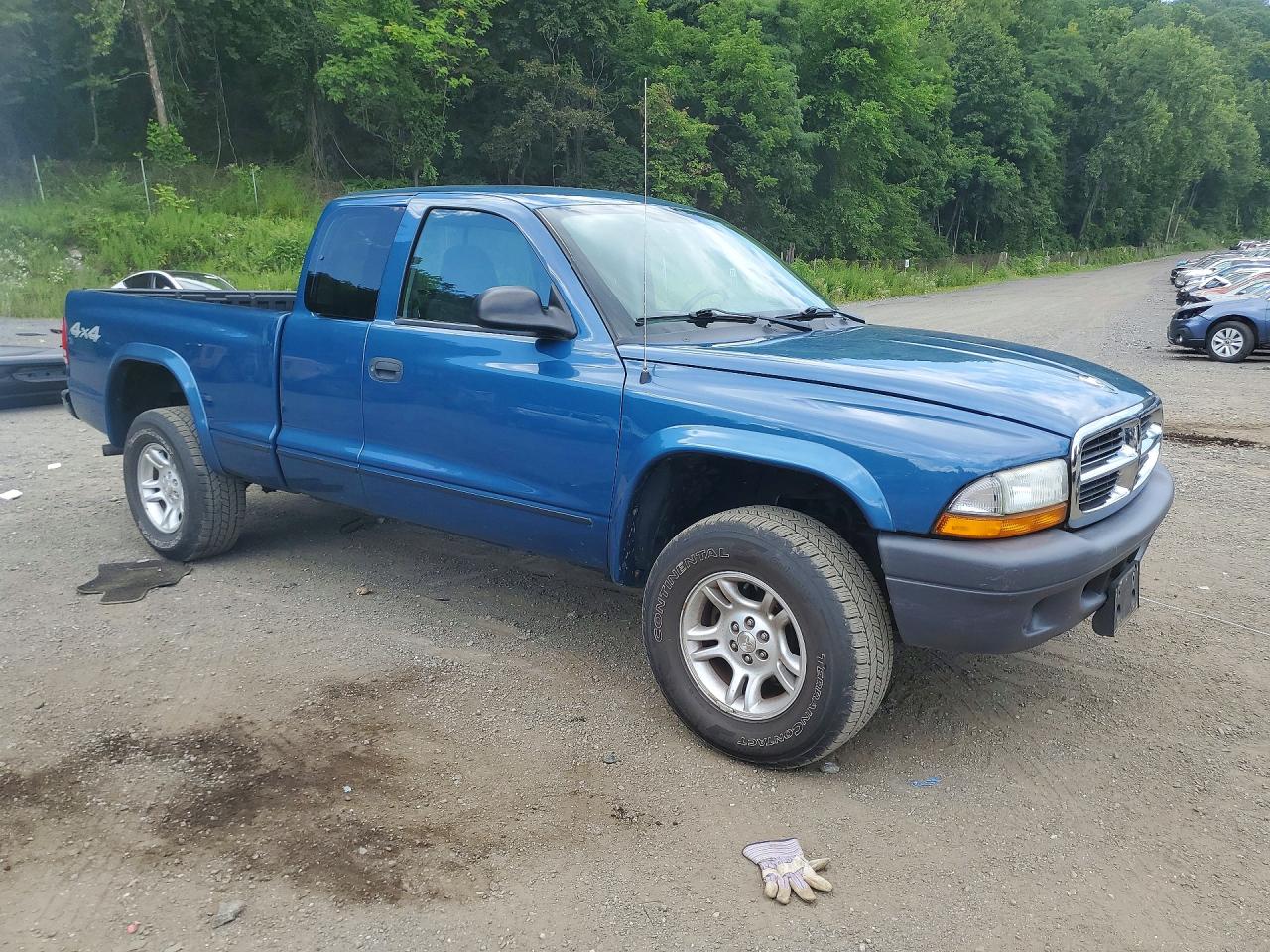 2004 Dodge Dakota Sxt Синий vin: 1D7HG12K24S584968