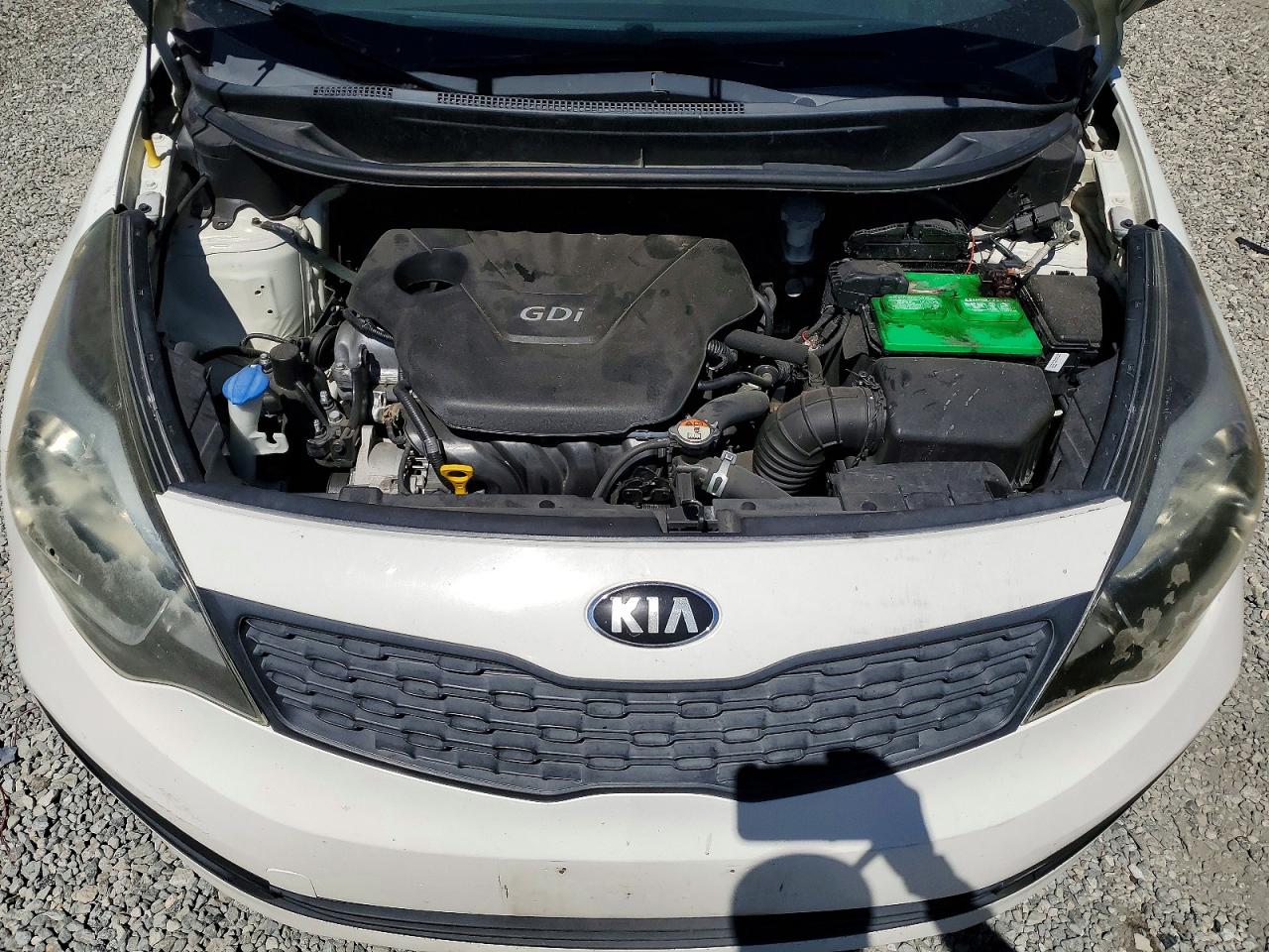 2015 Kia Rio Lx White vin: KNADM4A37F6468980