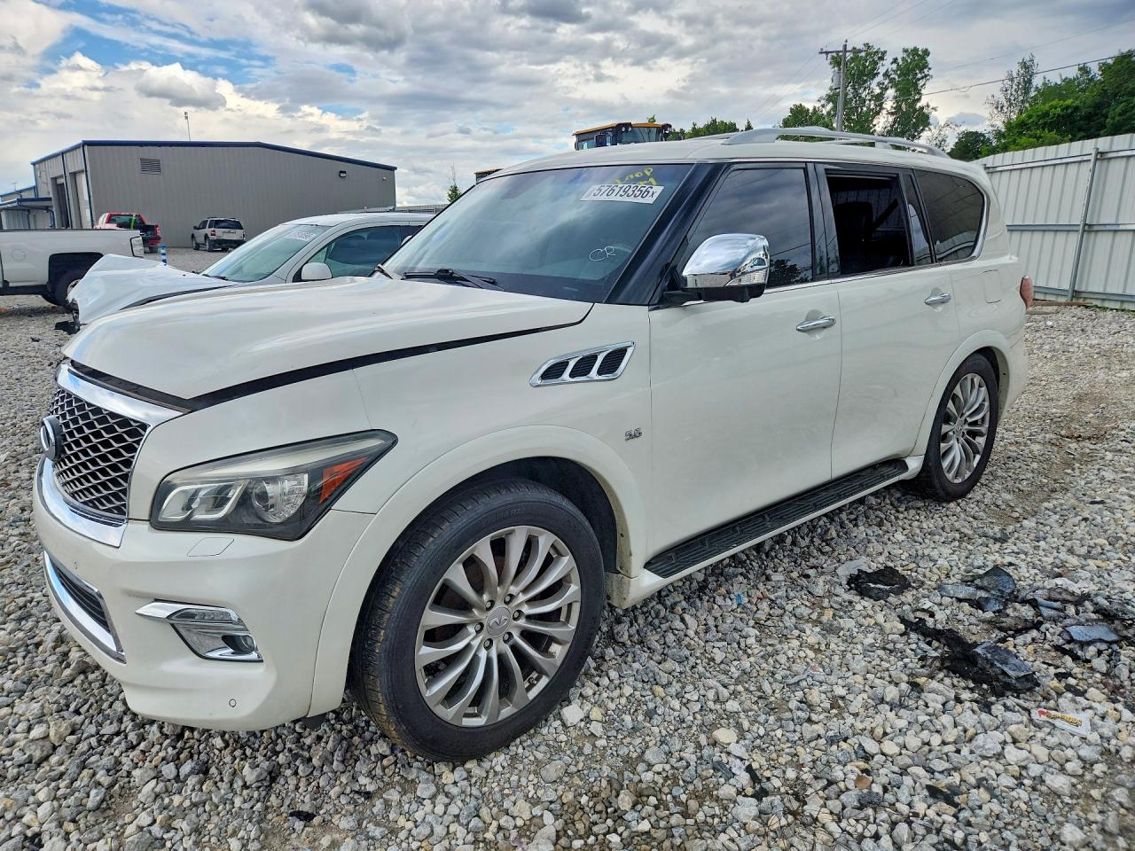 2015 Infiniti Qx80 Base White vin: JN8AZ2NE5F9085453