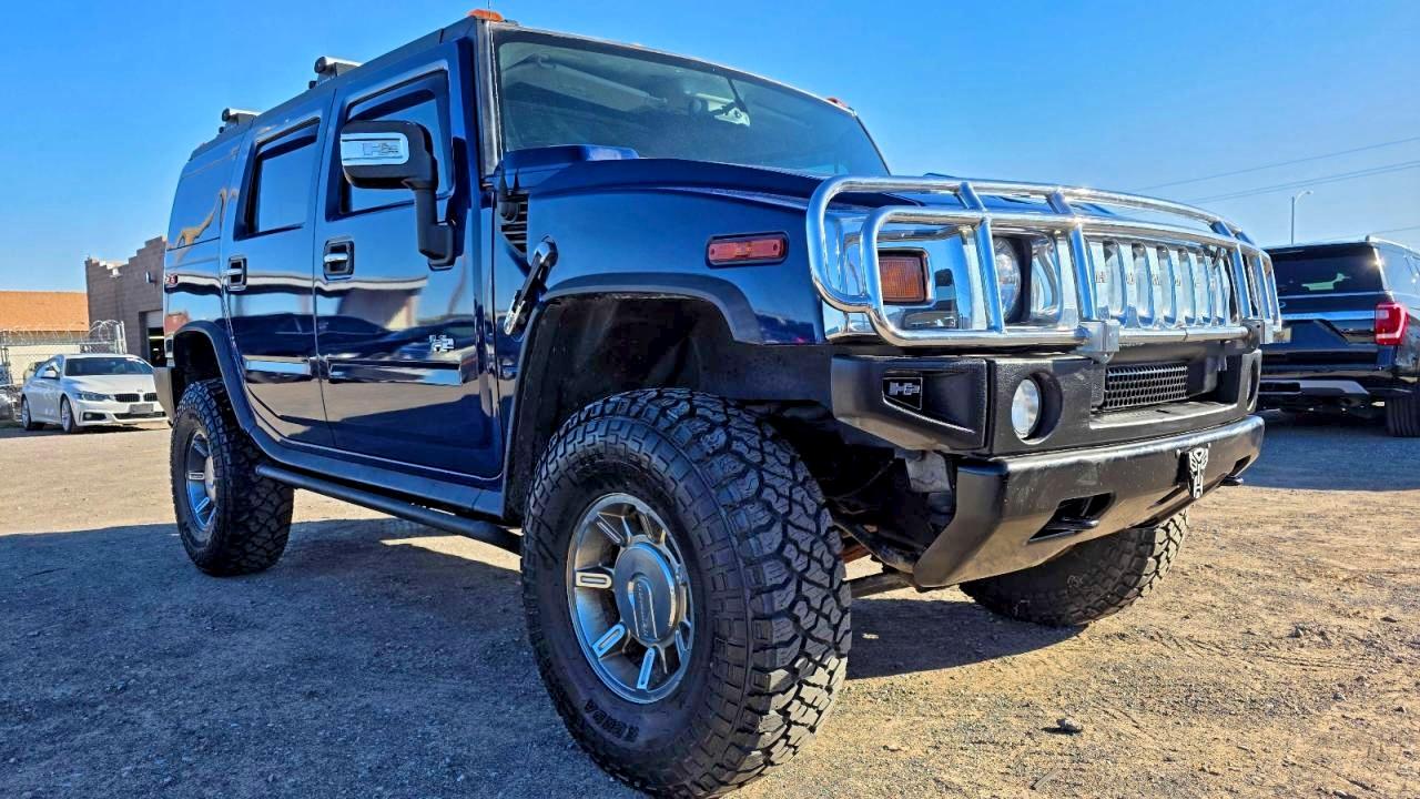 2007 Hummer H2 Blue vin: 5GRGN23U77H105784