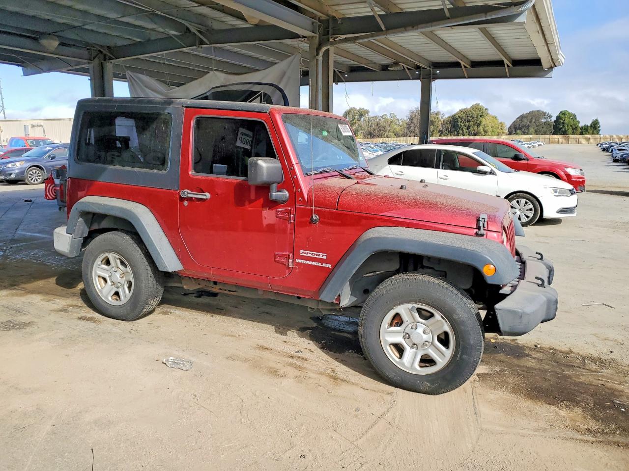 2013 Jeep Wrangler Sport Бордовый vin: 1C4AJWAG3DL516518