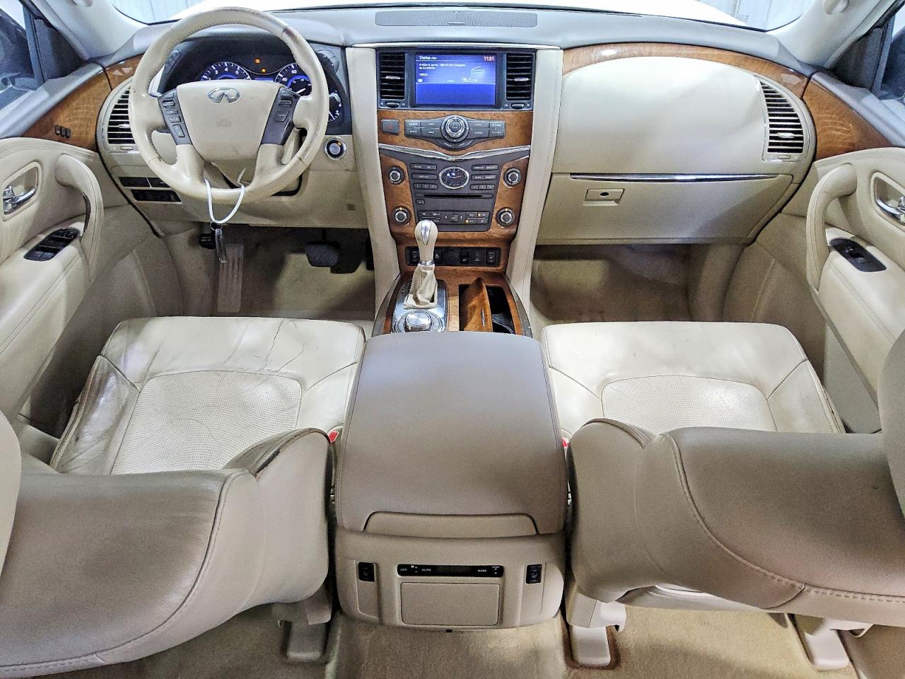 2012 Infiniti Qx56 Base White vin: JN8AZ2NE2C9023374