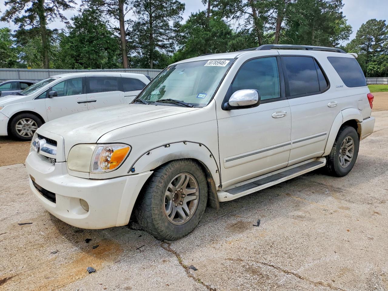 2007 Toyota Sequoia Limited White vin: 5TDZT38A67S292192