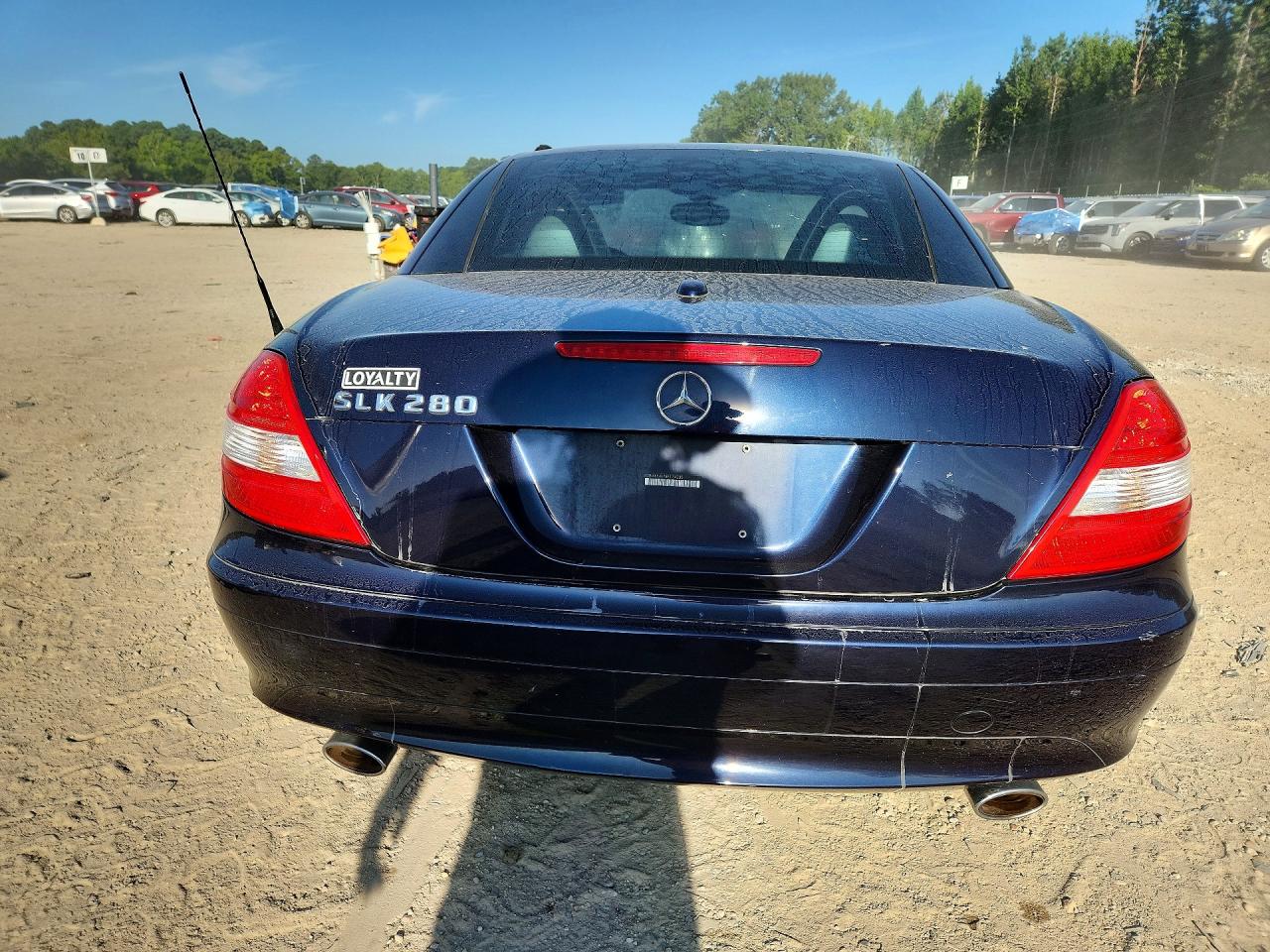 2008 Mercedes-benz Slk 280 Blue vin: WDBWK54F78F174235