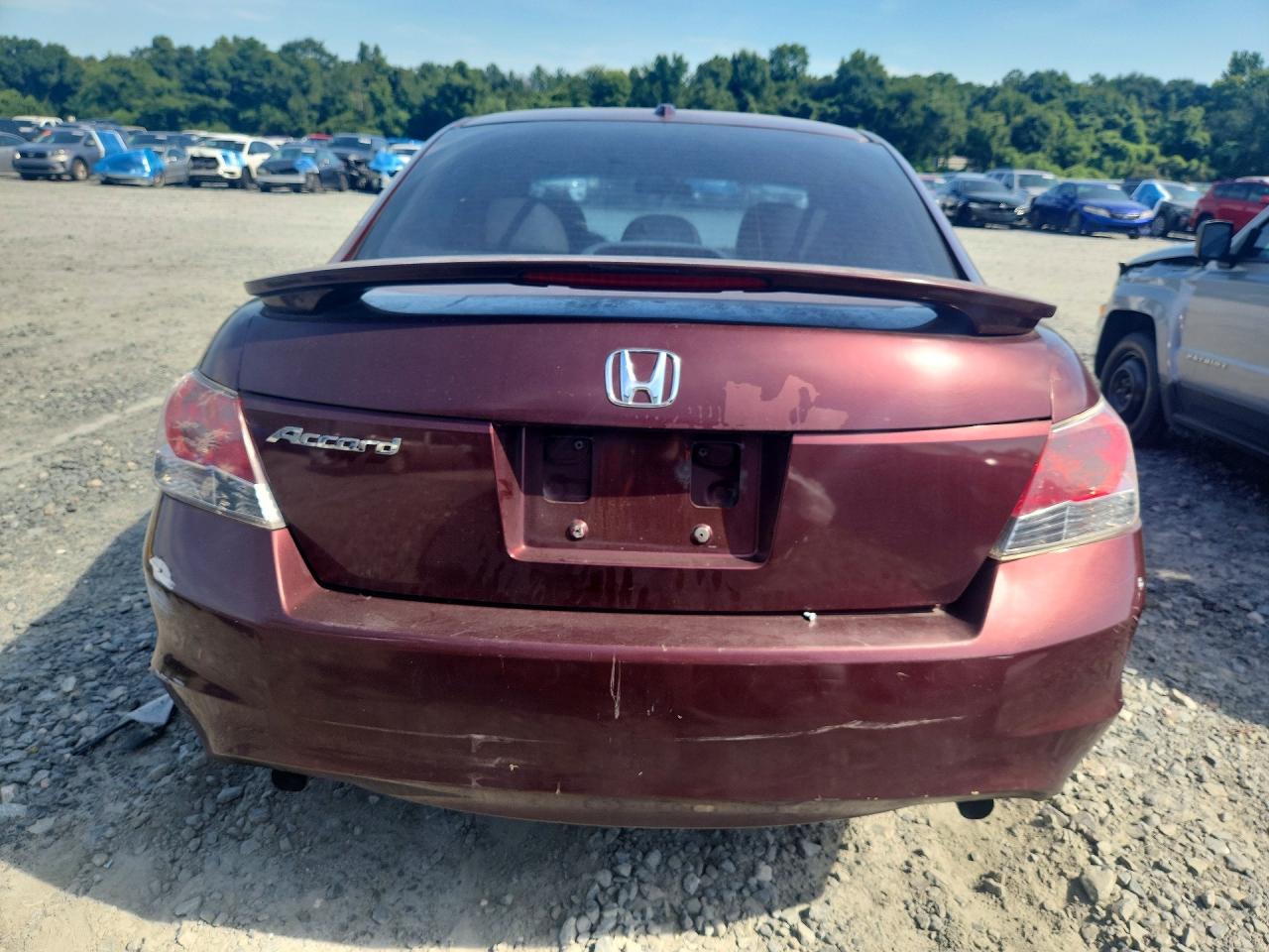 2008 Honda Accord Exl Burgundy vin: 1HGCP368X8A077120