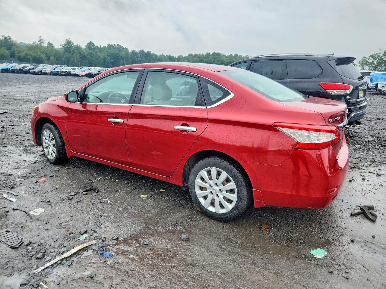 2014 Nissan Sentra Sv Красный vin: 3N1AB7AP9EY294260