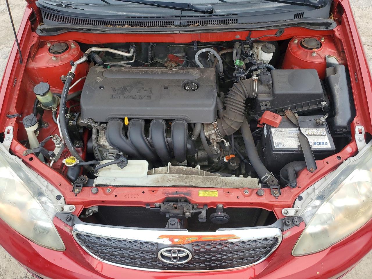 2005 Toyota Corolla S Red vin: 2T1BR32E05C324085
