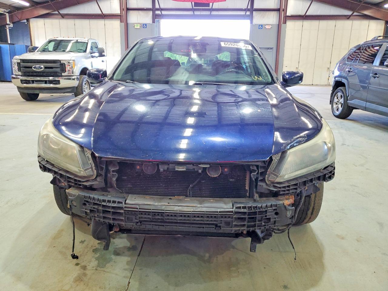 2014 Honda Accord Ex Синий vin: 1HGCR2F78EA018364