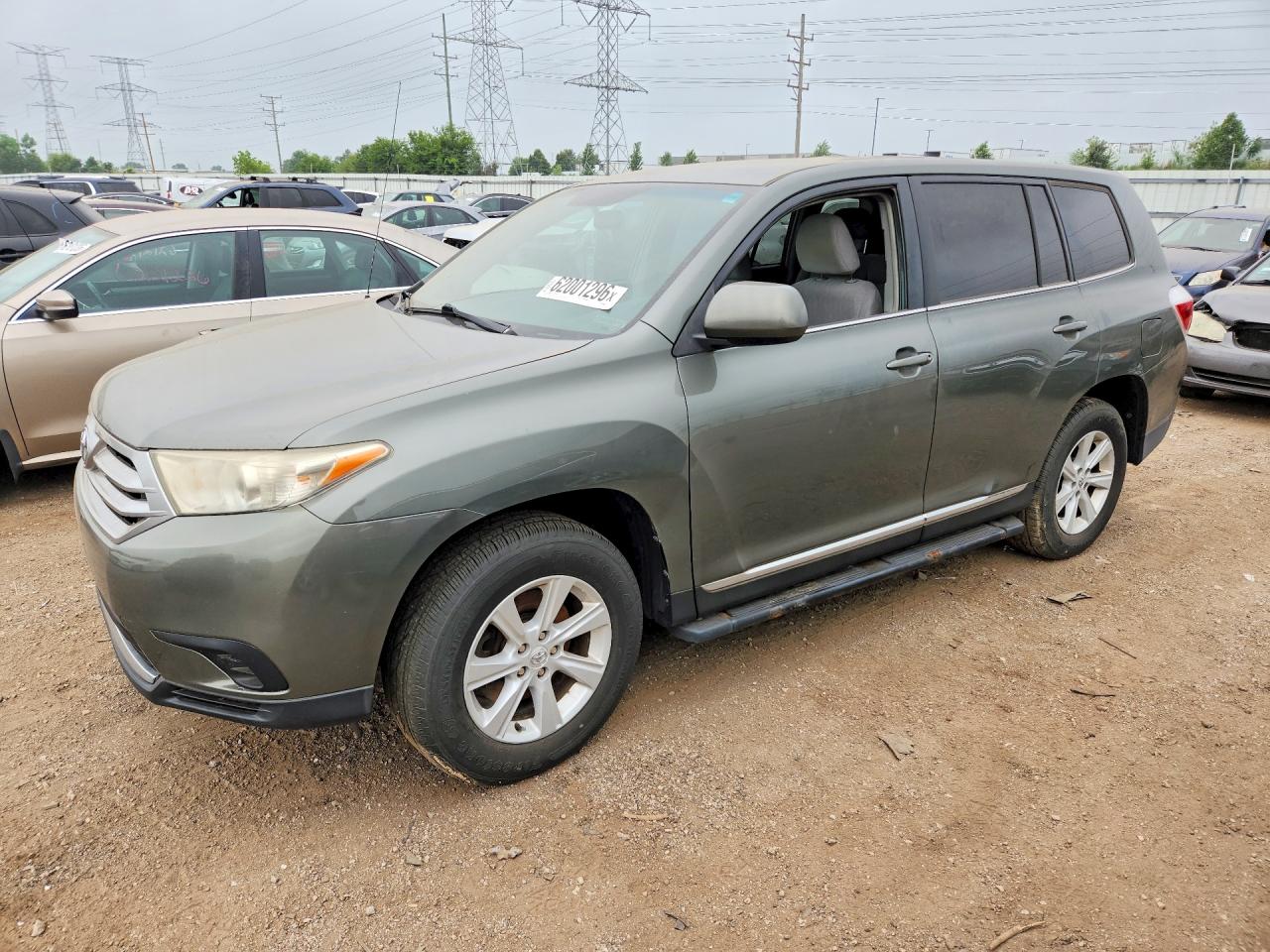 2011 Toyota Highlander Base Green vin: 5TDZA3EHXBS009406