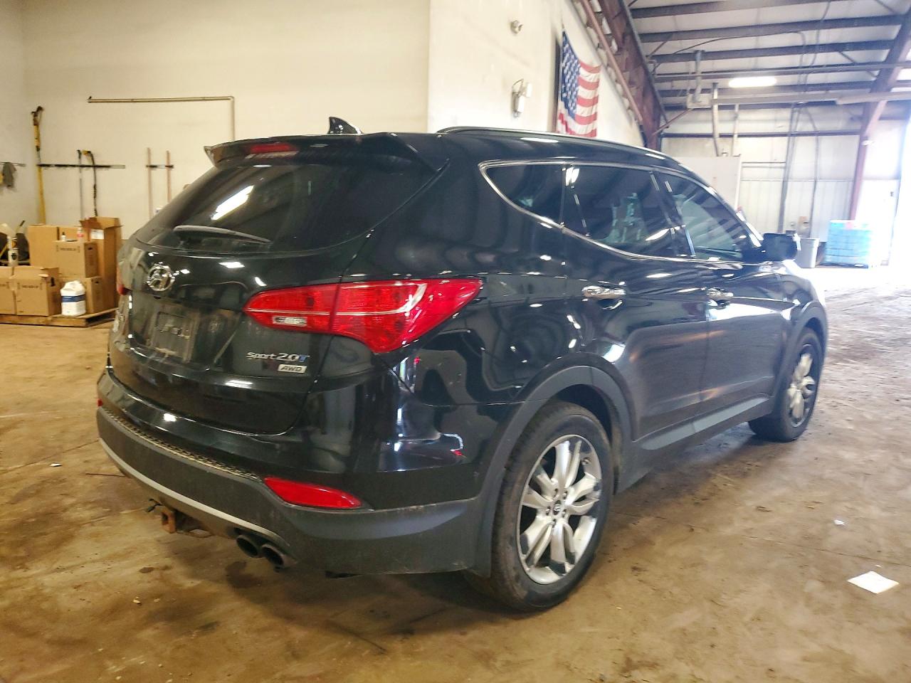 2013 Hyundai Santa Fe Sport 2.0t Black vin: 5XYZUDLA4DG072942