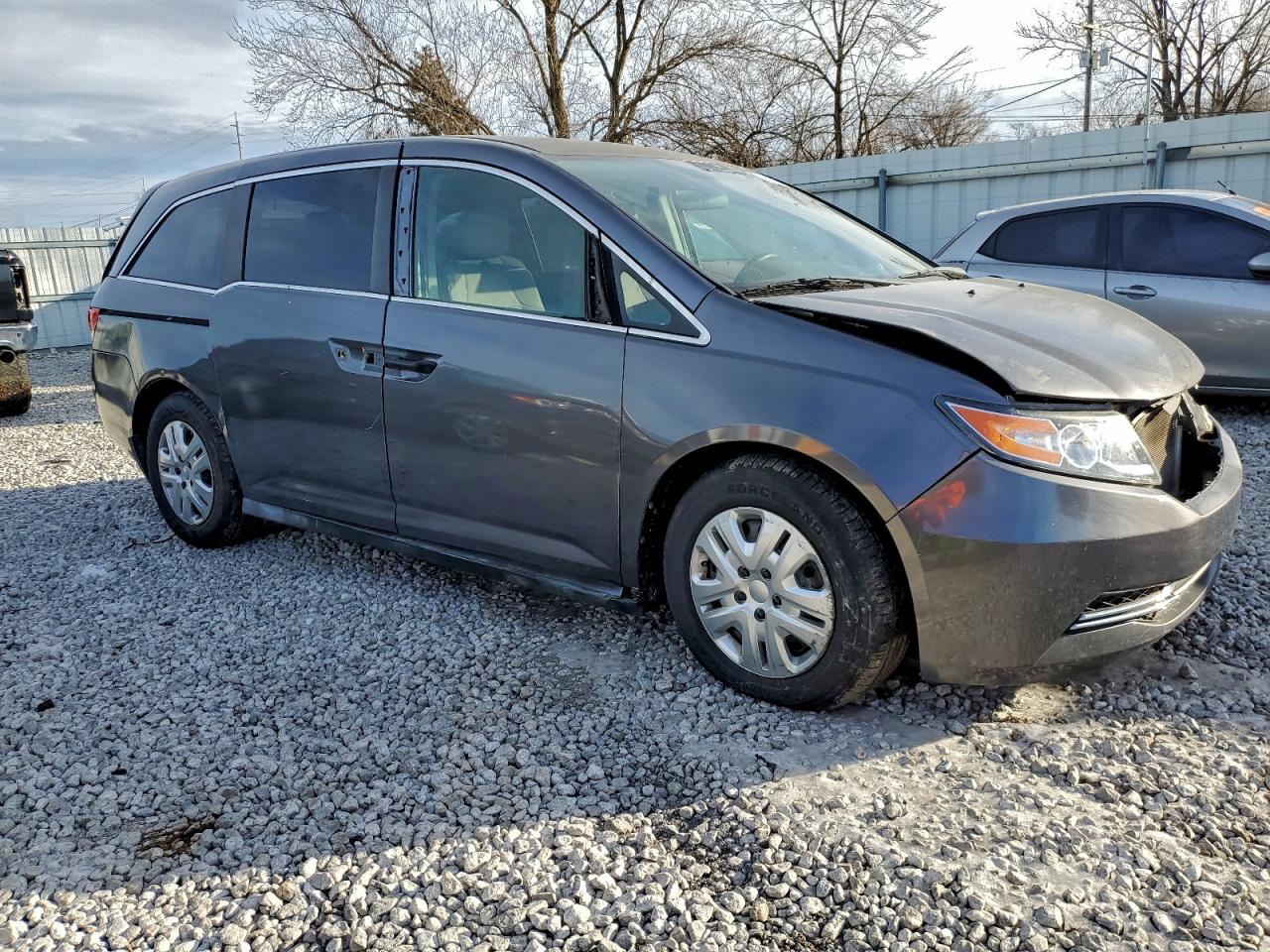 2014 Honda Odyssey Lx Gray vin: 5FNRL5H2XEB026826