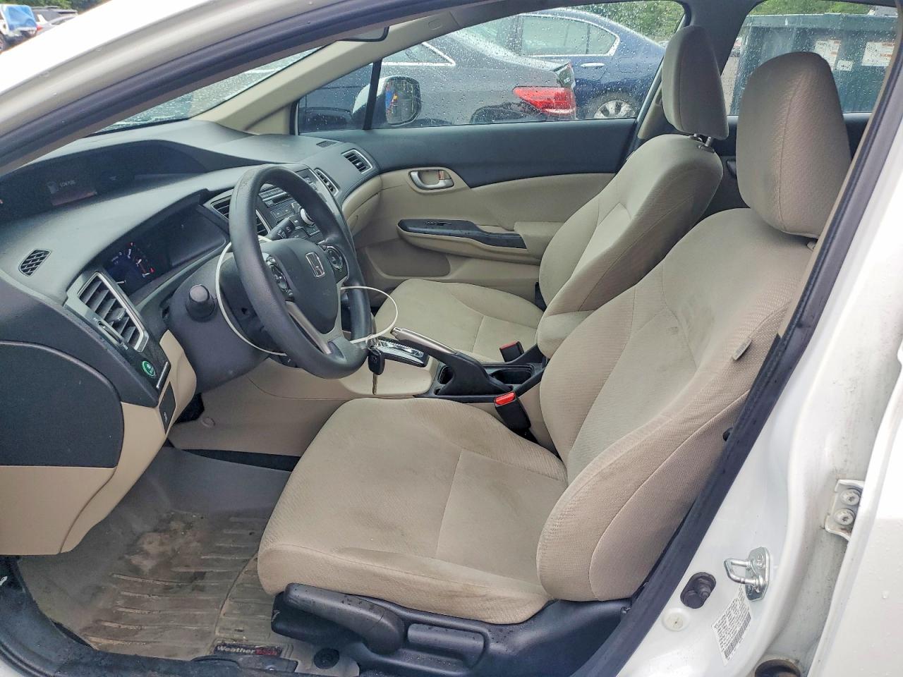 2013 Honda Civic Lx White vin: 2HGFB2F57DH300804