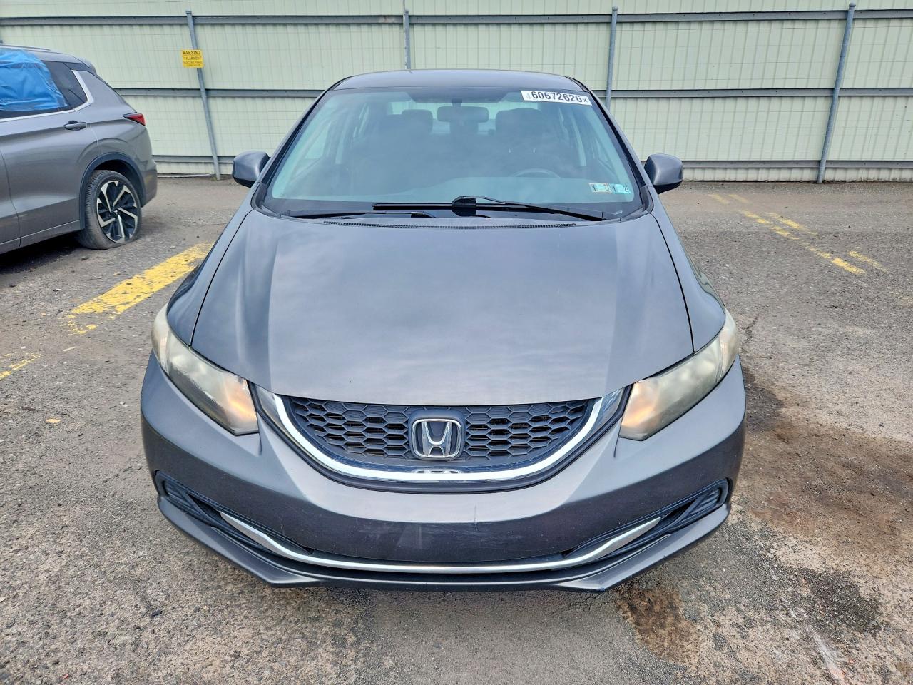 2013 Honda Civic Lx Gray vin: 2HGFB2F55DH536206