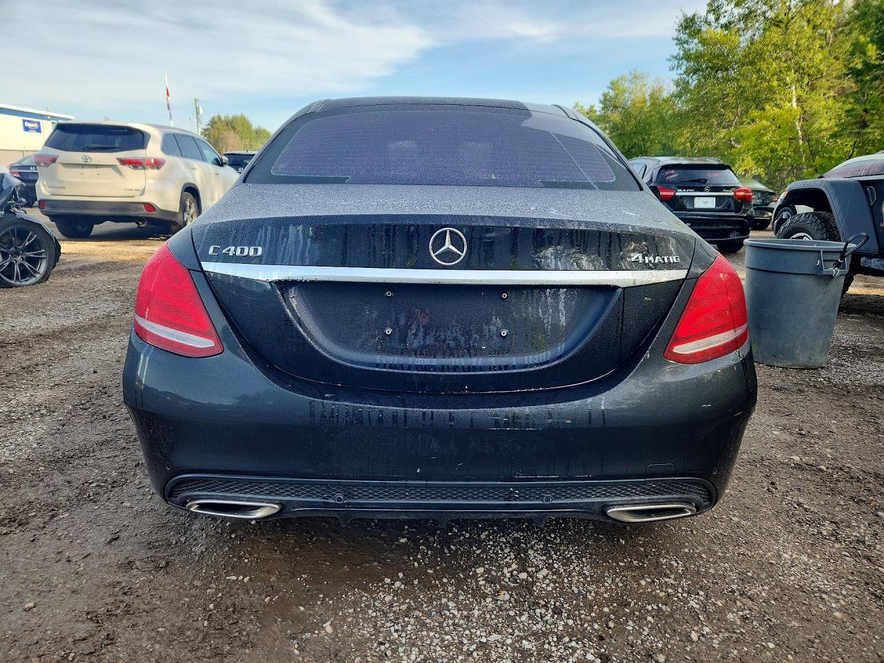 2015 Mercedes-benz C 400 4matic Black vin: 55SWF6GB3FU063296