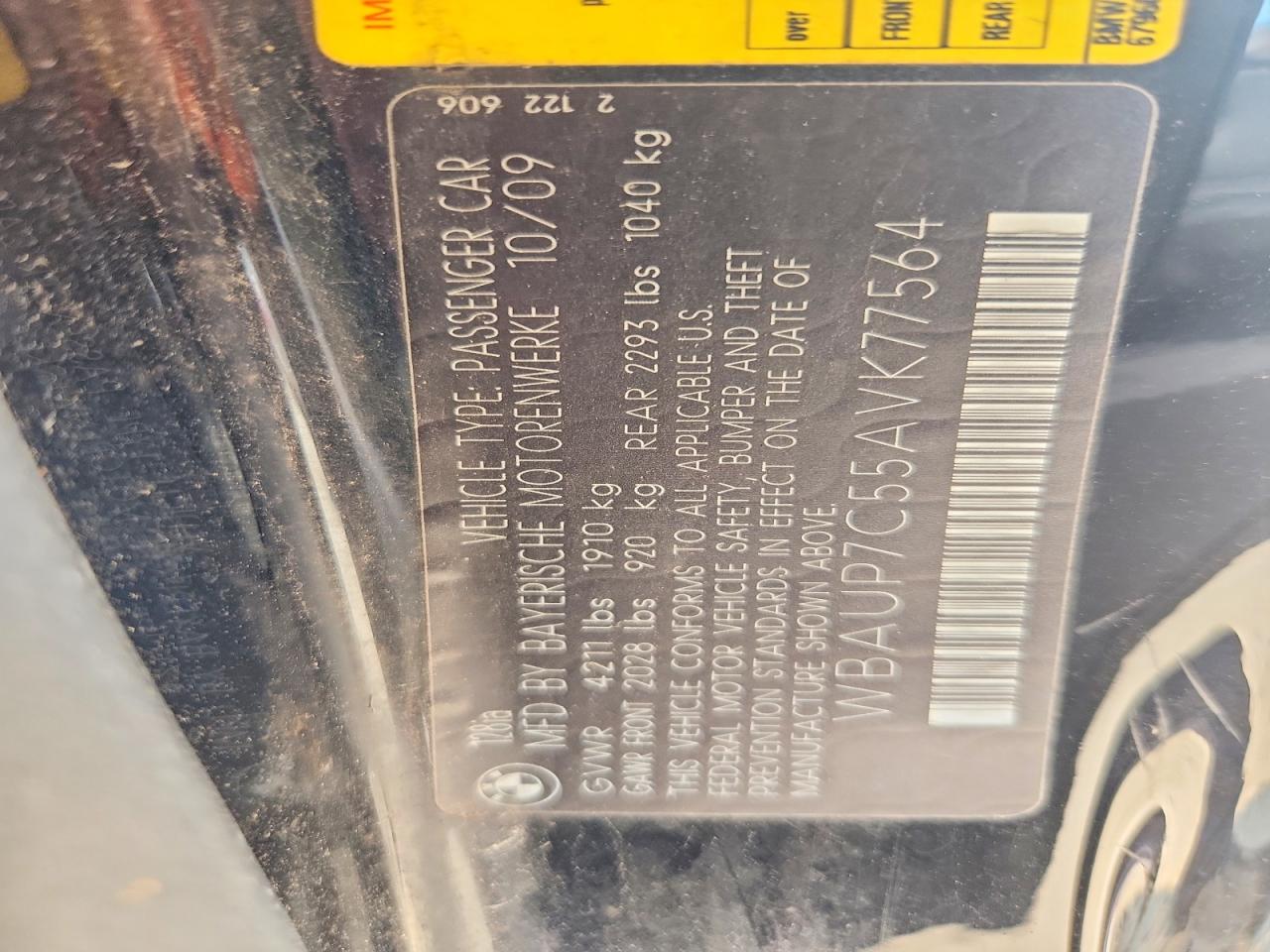 2010 Bmw 128 I Black vin: WBAUP7C55AVK77564