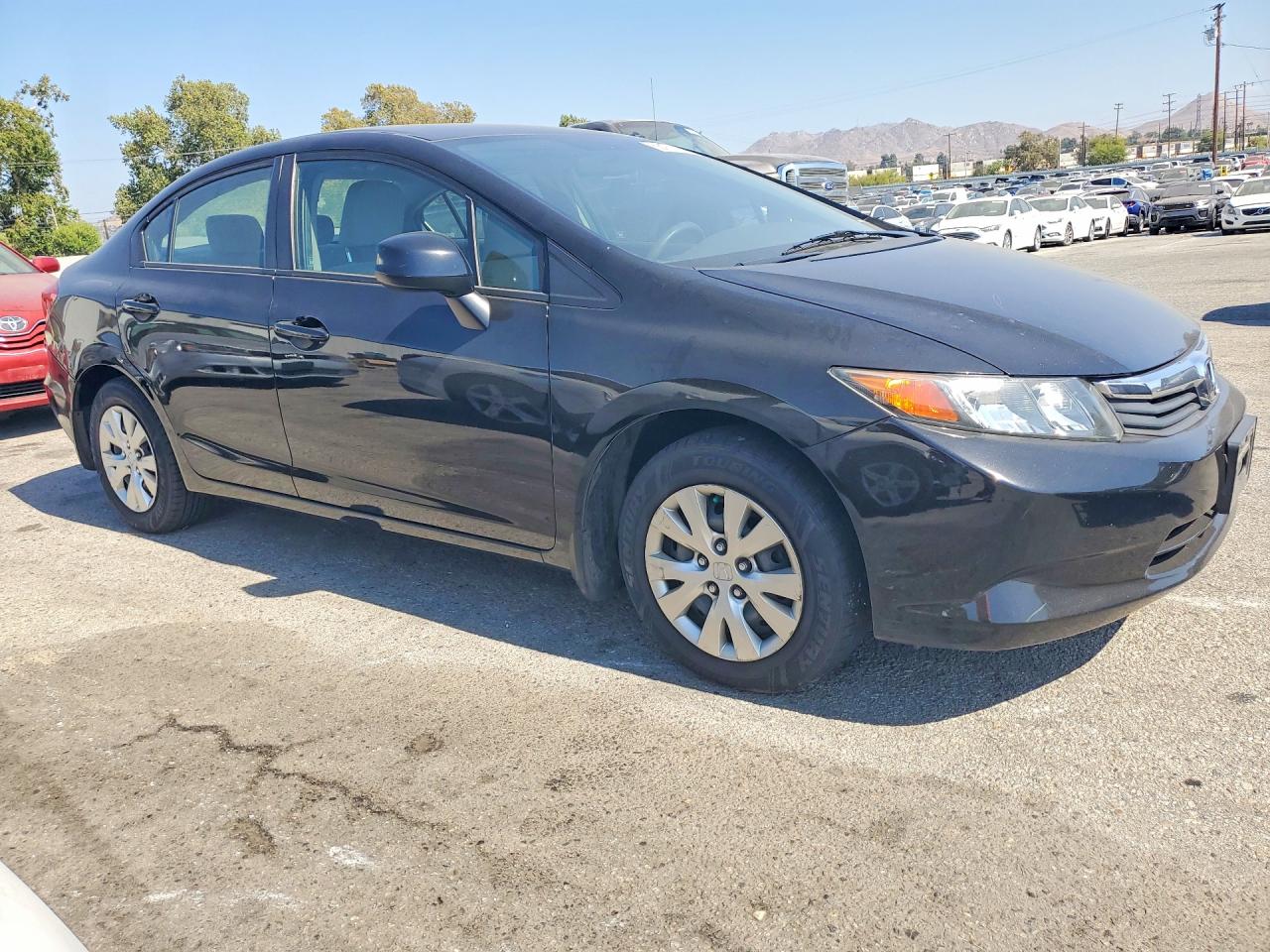 2012 Honda Civic Lx Black vin: 19XFB2F59CE378915