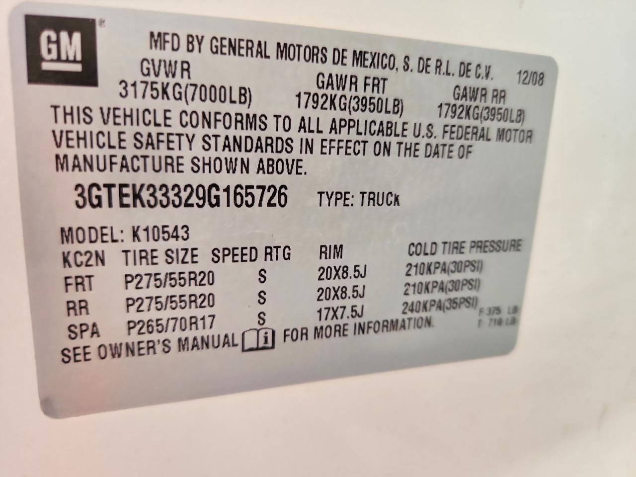 2009 Gmc Sierra K1500 Slt White vin: 3GTEK33329G165726