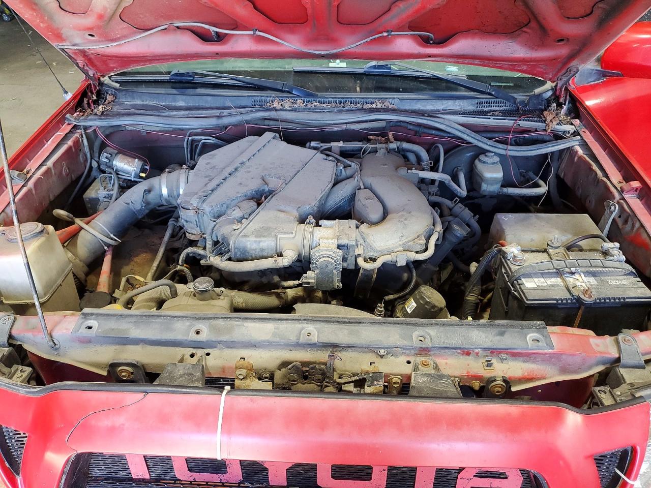 2005 Toyota Tacoma Access Cab Red vin: 5TEUU42N95Z112793