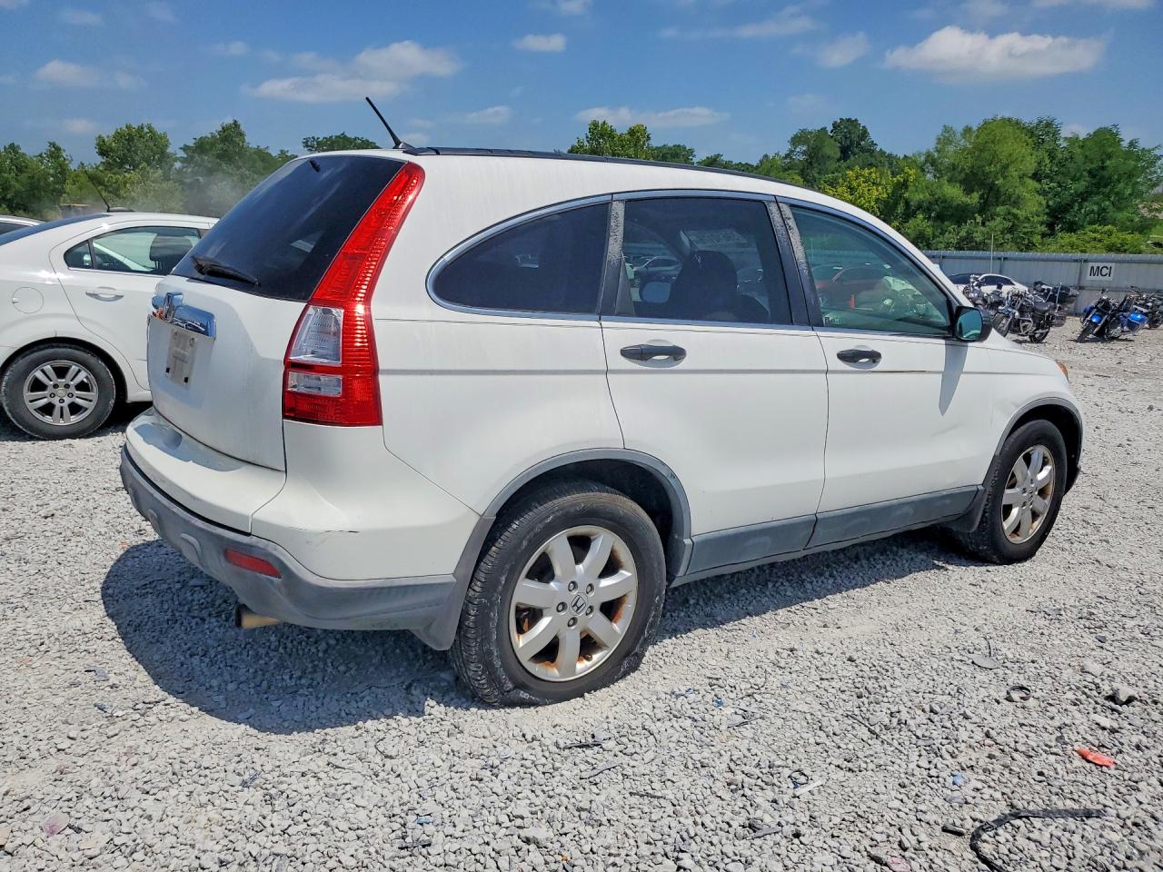 2007 Honda Cr-v Ex White vin: JHLRE38527C027870