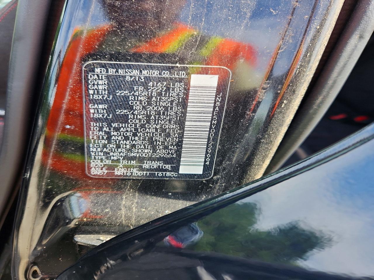 2013 Nissan Juke S Black vin: JN8AF5MV0DT229664