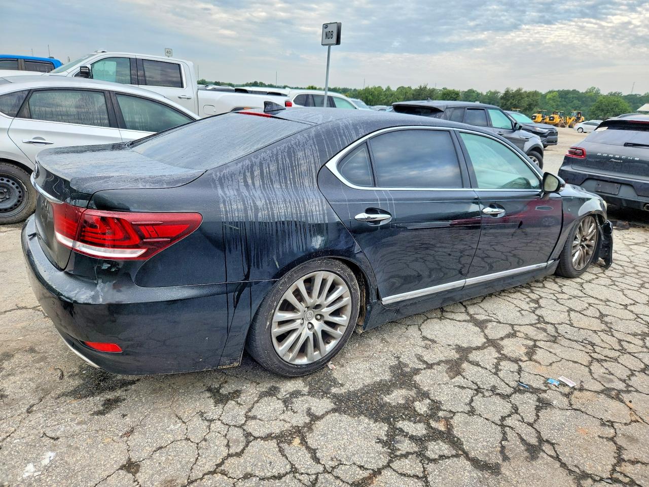 2014 Lexus Ls 460l Black vin: JTHGL1EF3E5053065