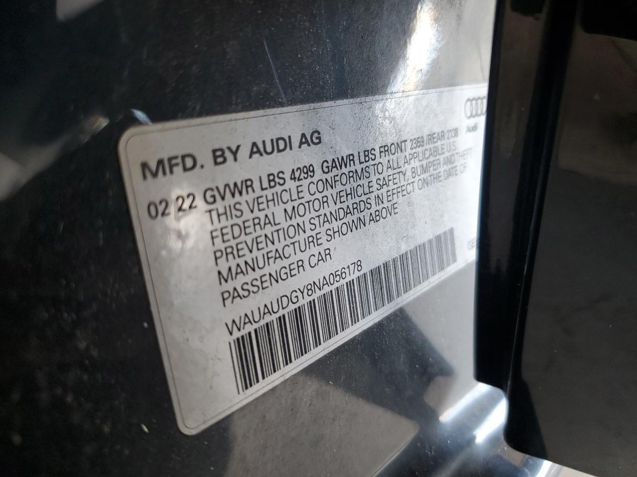 2022 Audi A3 Premium Black vin: WAUAUDGY8NA056178