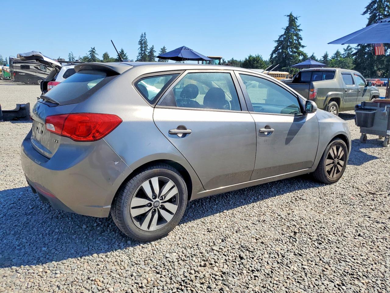 2013 Kia Forte Ex Gray vin: KNAFU5A23D5656050