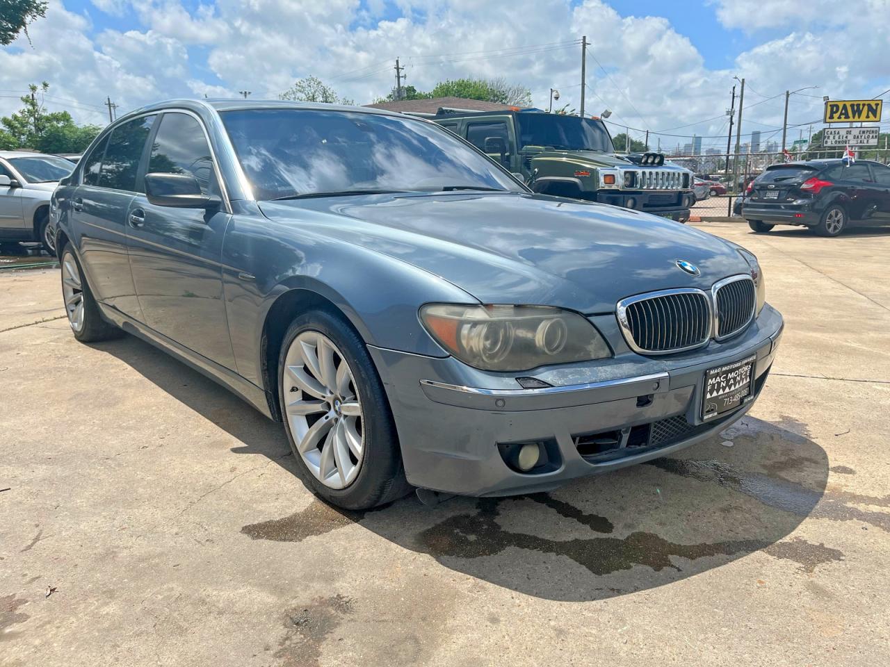 2008 Bmw 750 Li Blue vin: WBAHN83548DT77748