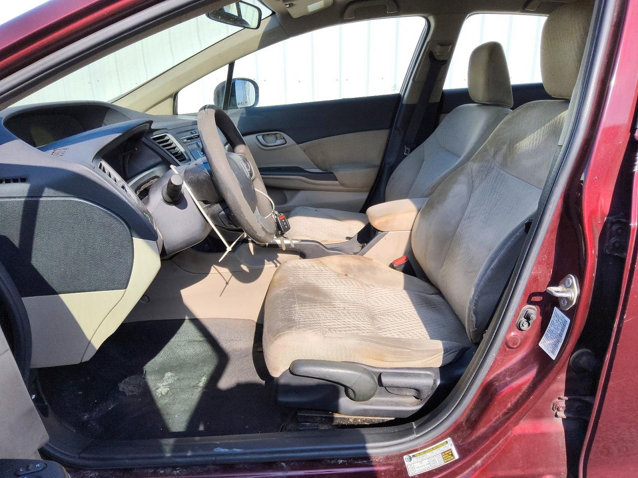 2015 Honda Civic Lx Burgundy vin: 19XFB2F50FE093539