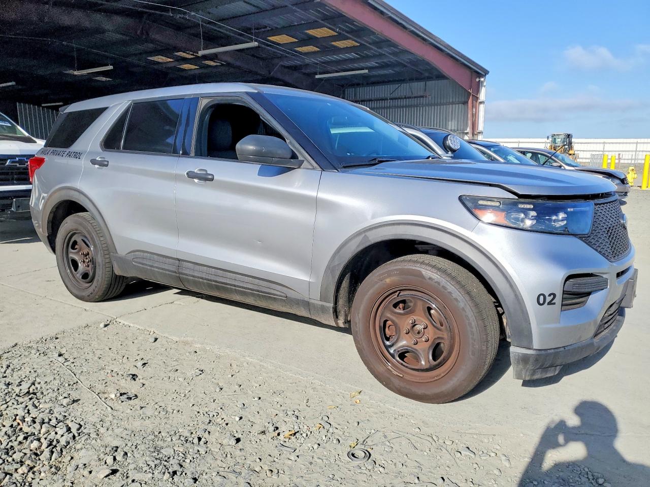 2021 Ford Explorer Police Interceptor Silver vin: 1FM5K8AB4MGA65652