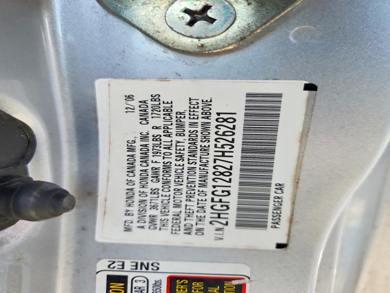 2007 Honda Civic Ex Серебряный vin: 2HGFG12827H526281