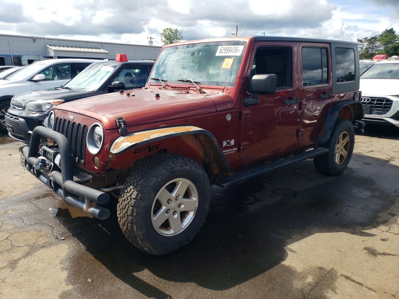 2007 Jeep Wrangler X Бордовый vin: 1J4GA391X7L151908