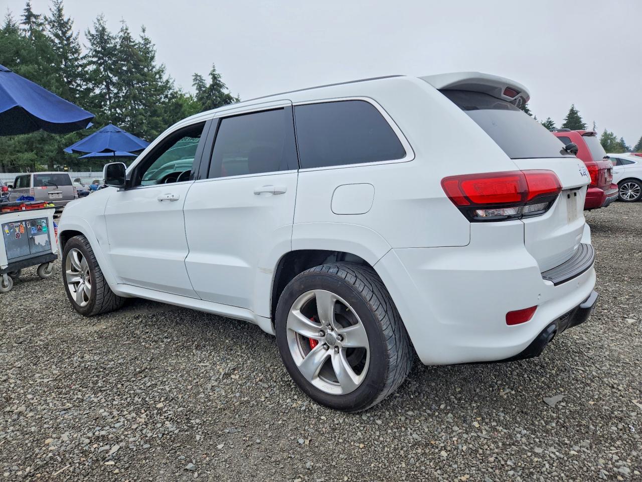 2014 Jeep Grand Cherokee Srt-8 White vin: 1C4RJFDJ5EC130873