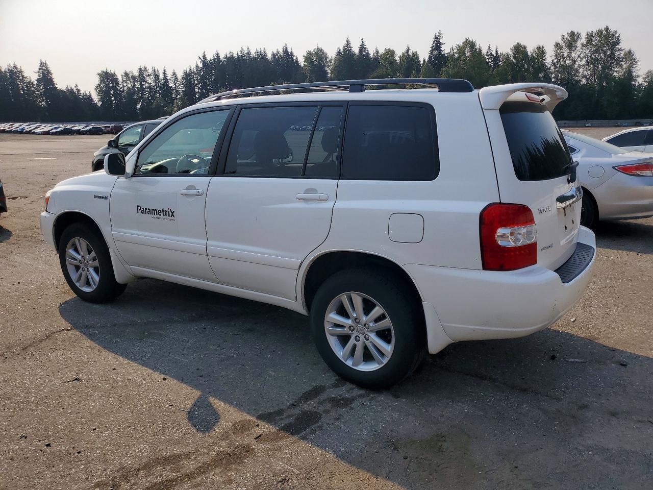 2007 Toyota Highlander Hybrid White vin: JTEHW21A370040440