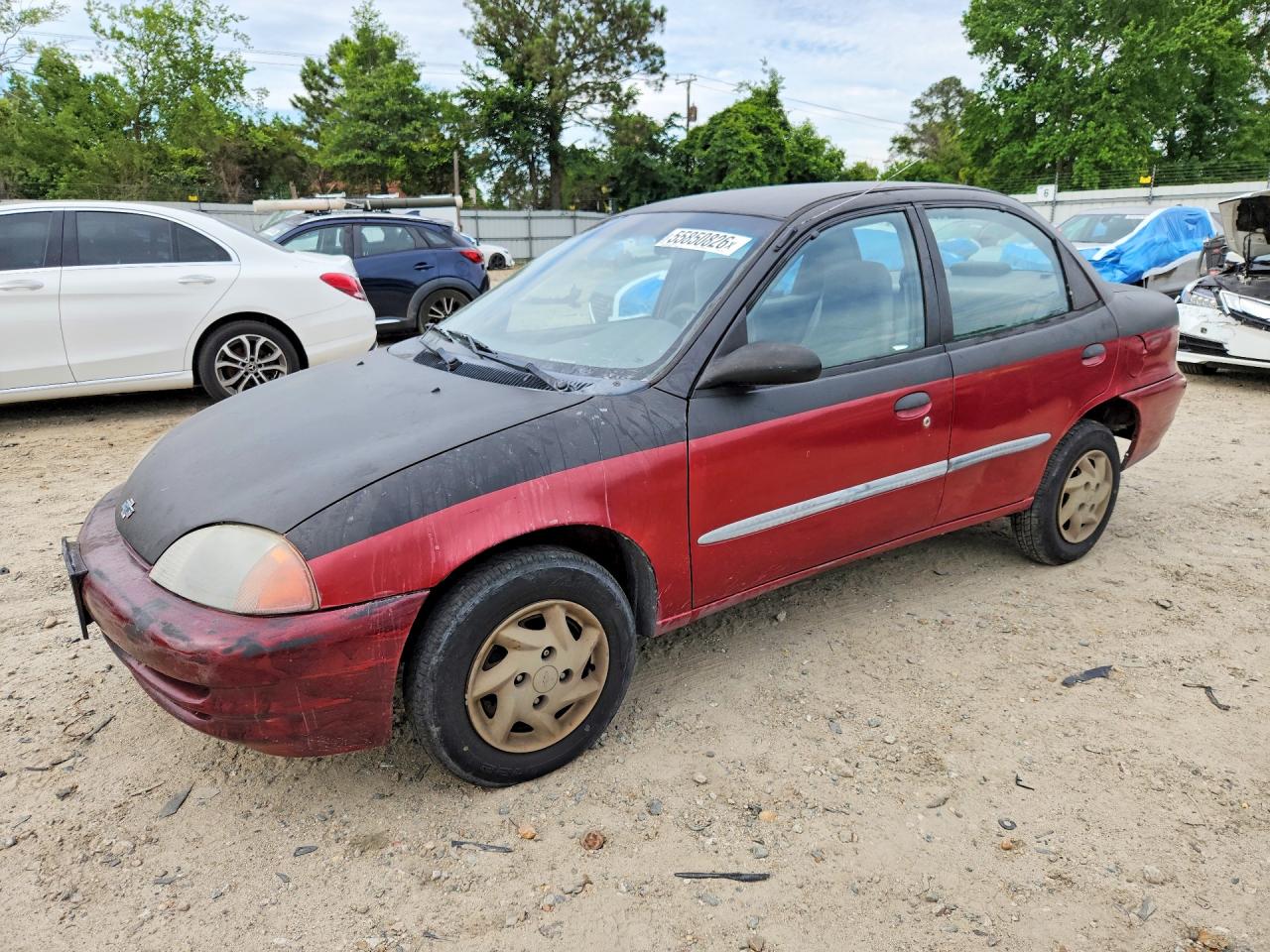 2000 Chevrolet Metro Lsi Бордовый vin: 2C1MR5224Y6721036