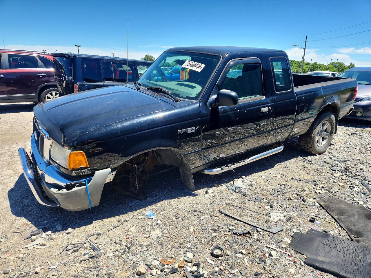 2004 Ford Ranger Super Cab Black vin: 1FTYR15E54PA91945