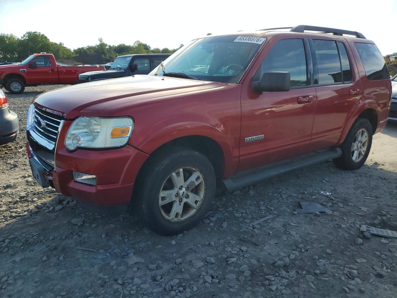 2007 Ford Explorer Xlt Red vin: 1FMEU73E87UB74164