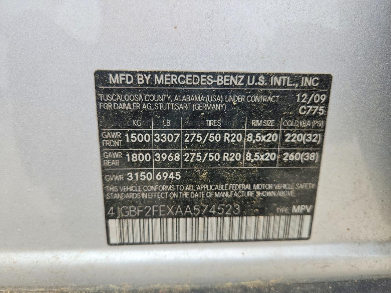 2010 Mercedes-benz Gl 350 Bluetec Silver vin: 4JGBF2FEXAA574523