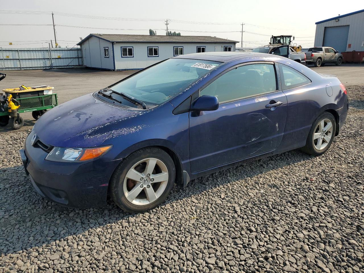 2007 Honda Civic Ex Blue vin: 2HGFG12837H501423