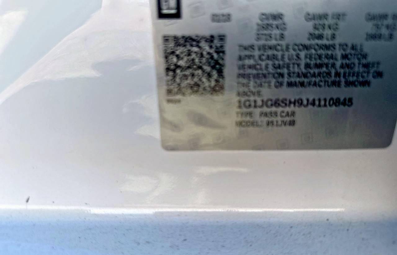2018 Chevrolet Sonic Белый vin: 1G1JG6SH9J4110845